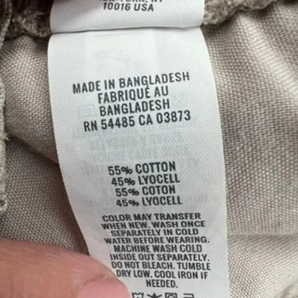 Aerie Women Small Khaki‎ Tan Paperbag Waist Utility Shorts Cotton Lyocell Blend